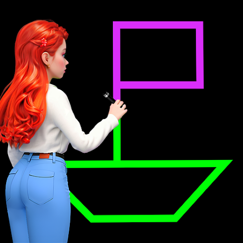 Single Line Puzzle Drawing Logo